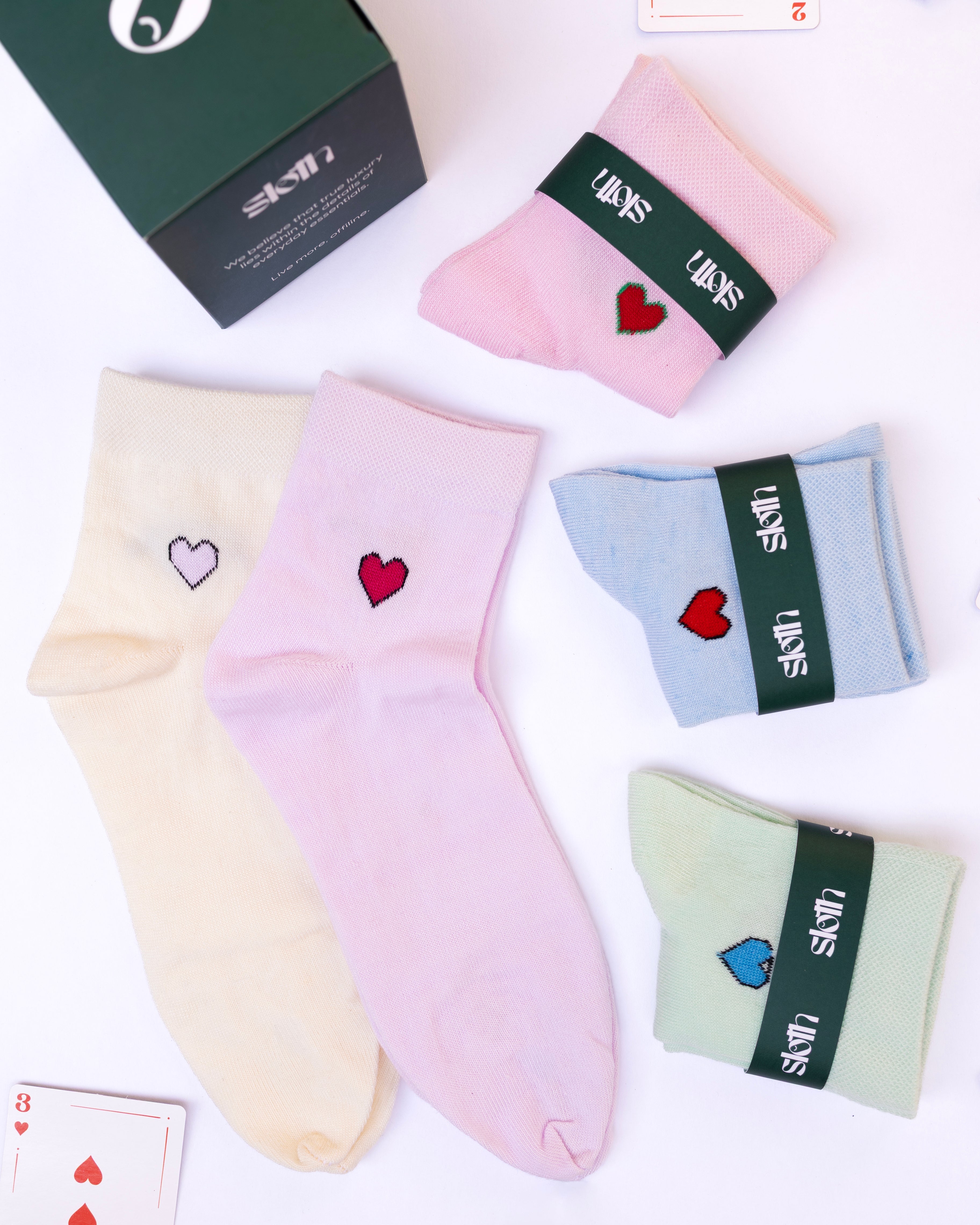 Heart Toe Women Ankle - Pack of 3 Women Socks